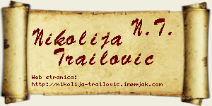 Nikolija Trailović vizit kartica